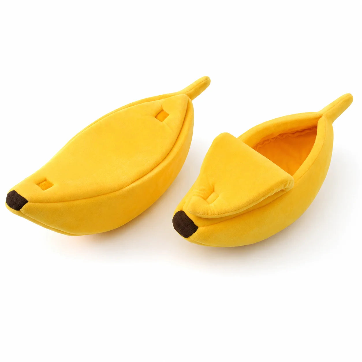 Bananformad kattbädd