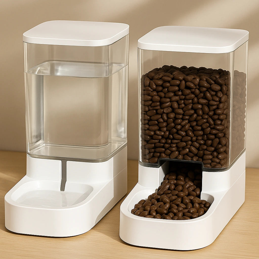 Gravitationsmatare & Vattenautomat för Hund & Katt