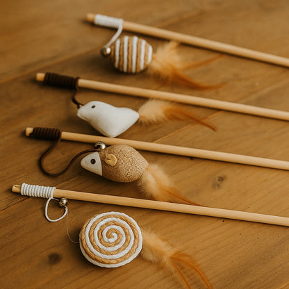 Interaktiv Kattvippa med Fjäder