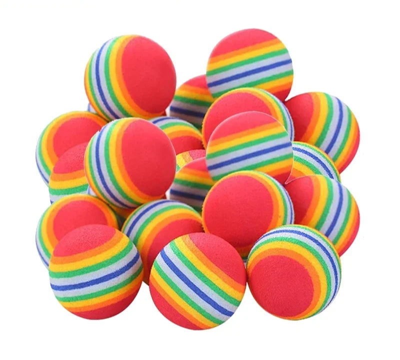Färgglada Regnbågsbollar för Katt & Hund