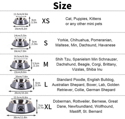 Rostfri Matskål för Hund & Katt