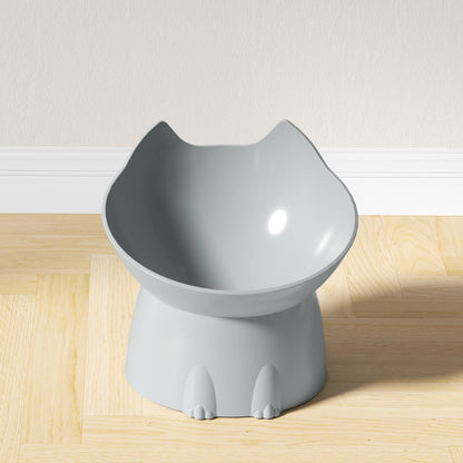 Höjd Kattmatskål med Lutande Design