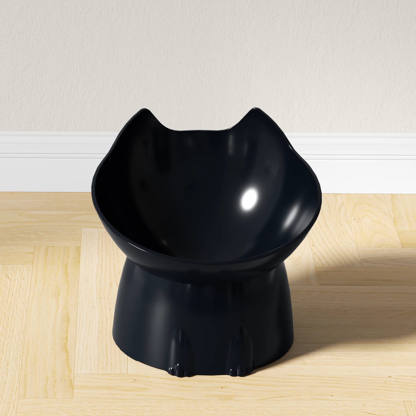 Höjd Kattmatskål med Lutande Design